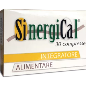 Sinergical 30cps 100% naturali, senza glutine, senza lattosio, senza zucchero e vegan.